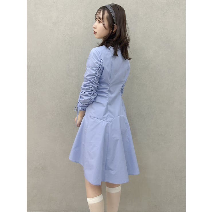 ギャザースリーブイレヘムシャツワンピース | dazzlin | 詳細画像15 