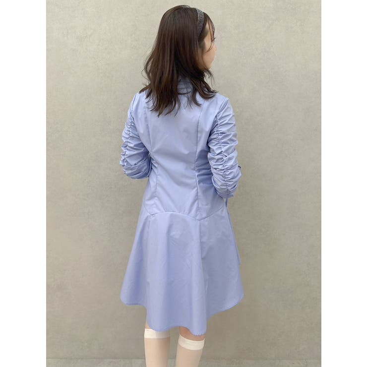 ギャザースリーブイレヘムシャツワンピース | dazzlin | 詳細画像16 