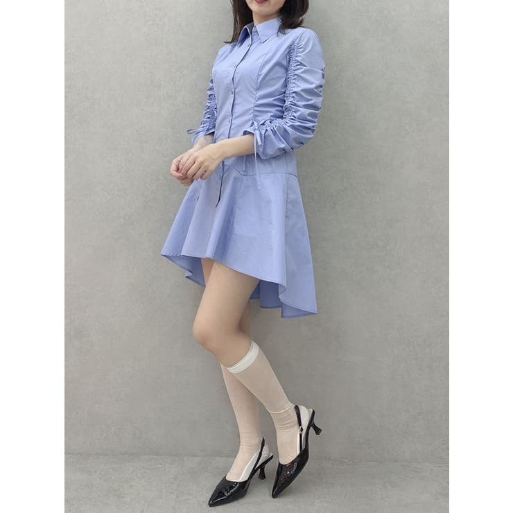 ギャザースリーブイレヘムシャツワンピース | dazzlin | 詳細画像19 