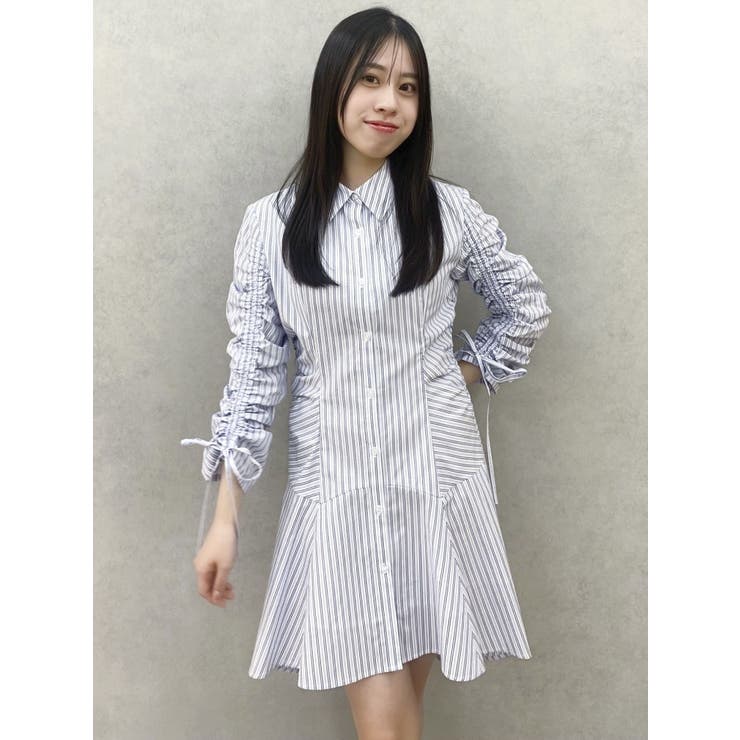 ギャザースリーブイレヘムシャツワンピース | dazzlin | 詳細画像22 