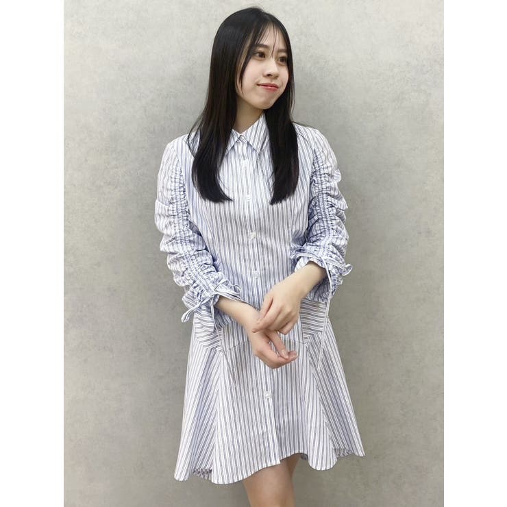 ギャザースリーブイレヘムシャツワンピース | dazzlin | 詳細画像23 