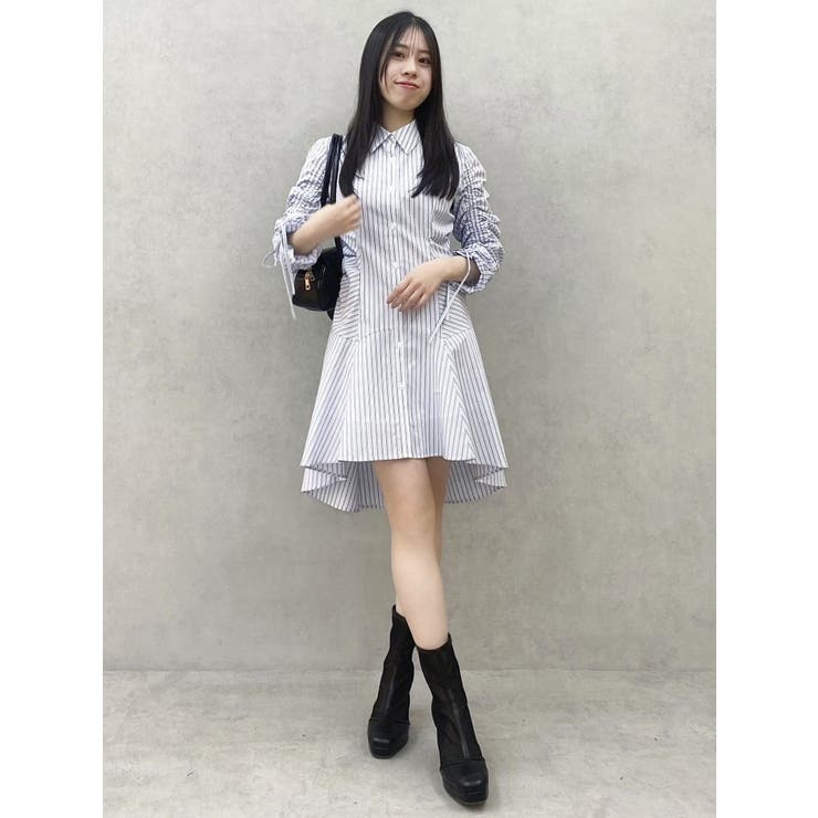 ギャザースリーブイレヘムシャツワンピース | dazzlin | 詳細画像24 