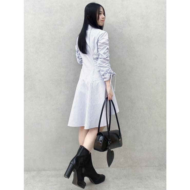 ギャザースリーブイレヘムシャツワンピース | dazzlin | 詳細画像25 