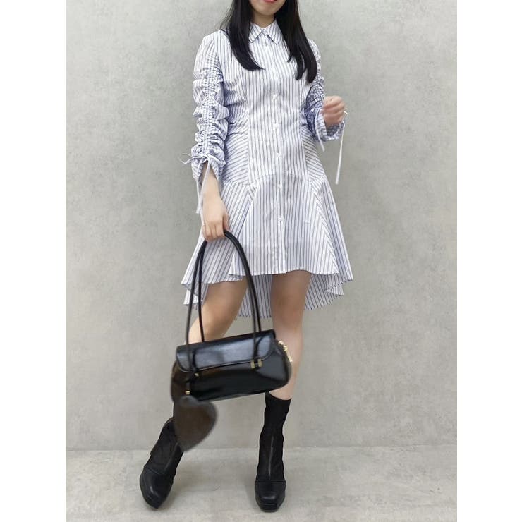 ギャザースリーブイレヘムシャツワンピース | dazzlin | 詳細画像26 