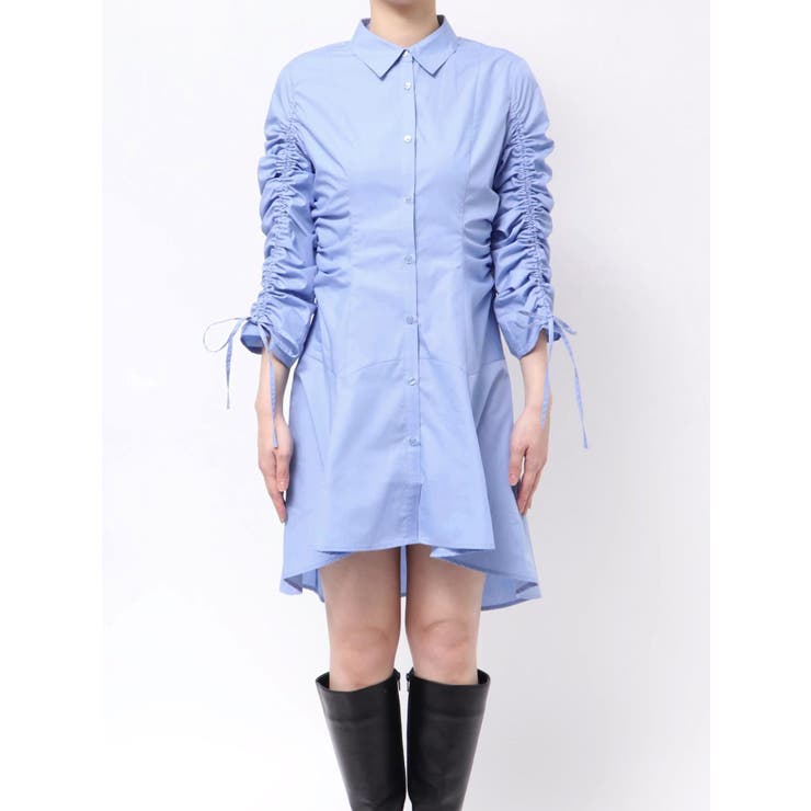 ギャザースリーブイレヘムシャツワンピース | dazzlin | 詳細画像28 