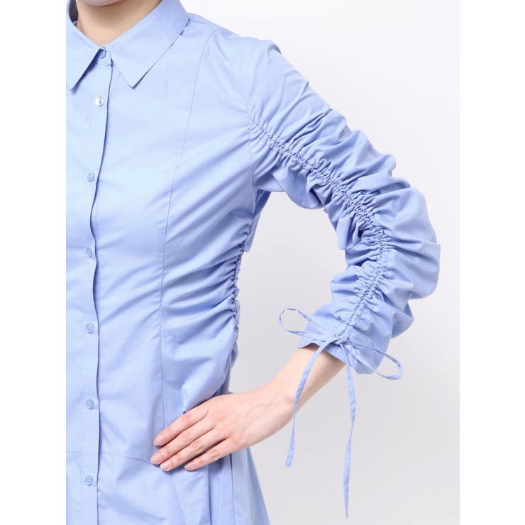 ギャザースリーブイレヘムシャツワンピース | dazzlin | 詳細画像32 