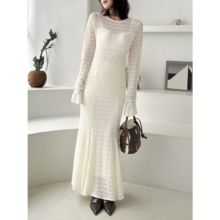 バックリボンレースワンピース | dazzlin | 詳細画像10 