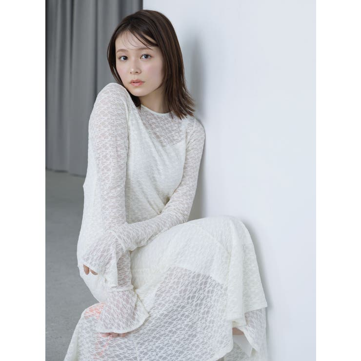 バックリボンレースワンピース | dazzlin | 詳細画像2 