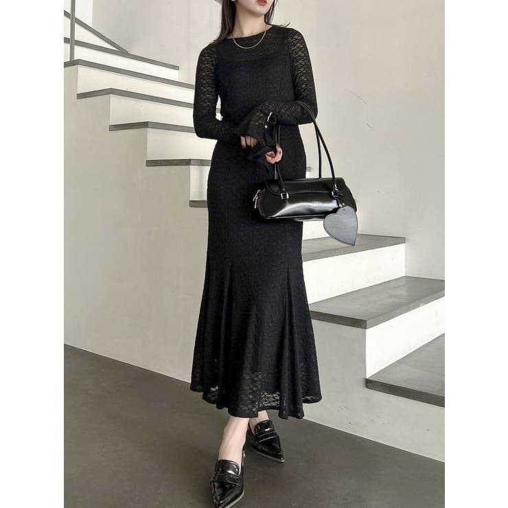 バックリボンレースワンピース | dazzlin | 詳細画像26 