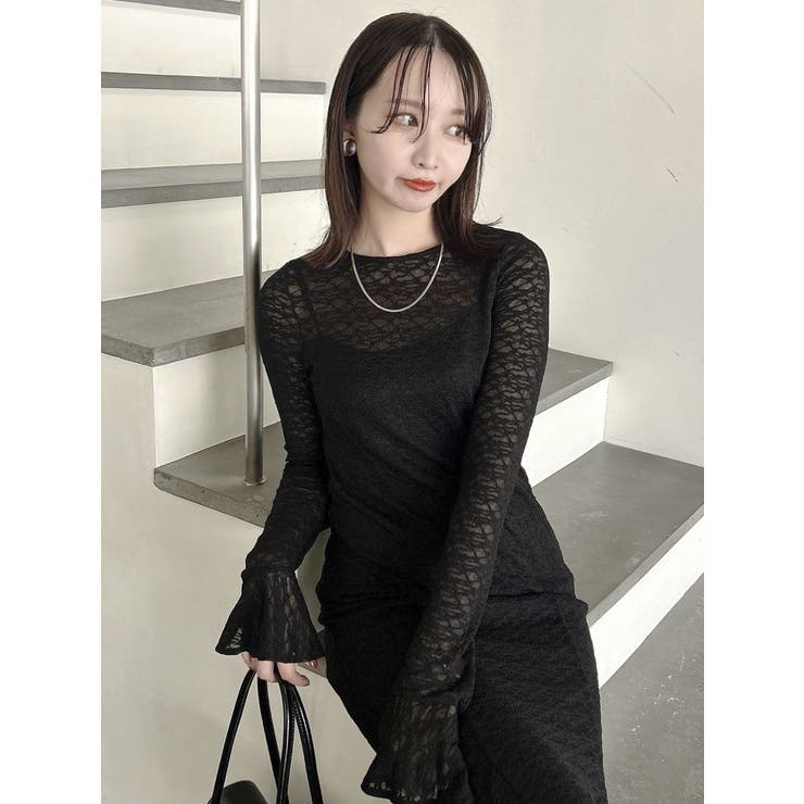 バックリボンレースワンピース | dazzlin | 詳細画像31 