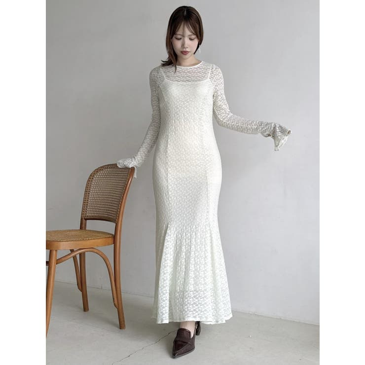 バックリボンレースワンピース | dazzlin | 詳細画像37 