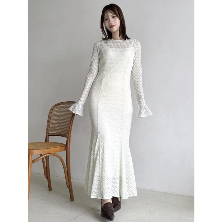 バックリボンレースワンピース | dazzlin | 詳細画像43 