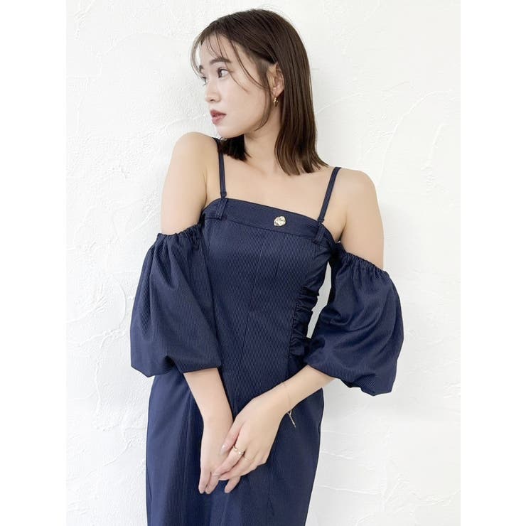 スラックスディテールバルーンワンピース | dazzlin | 詳細画像12 