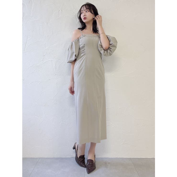 スラックスディテールバルーンワンピース | dazzlin | 詳細画像18 