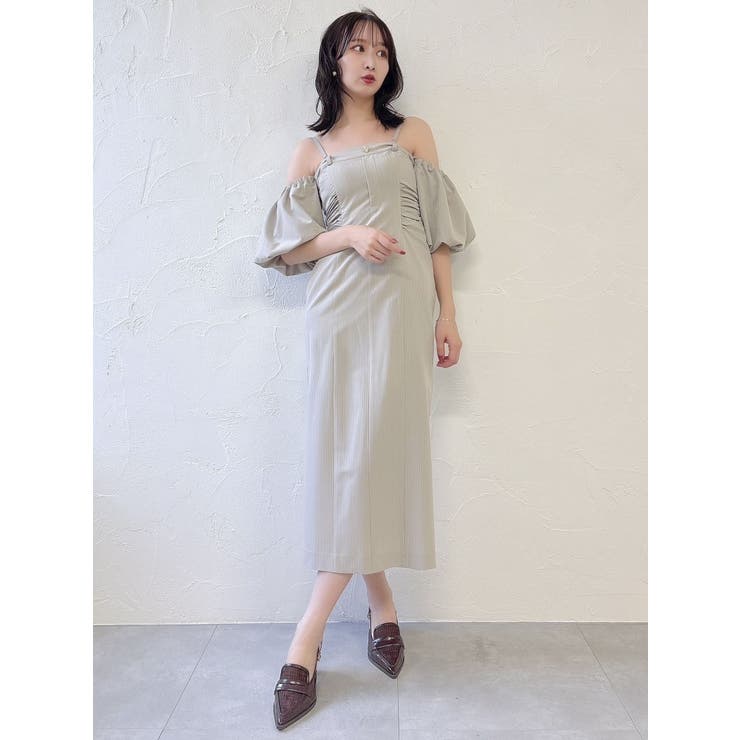 スラックスディテールバルーンワンピース | dazzlin | 詳細画像19 