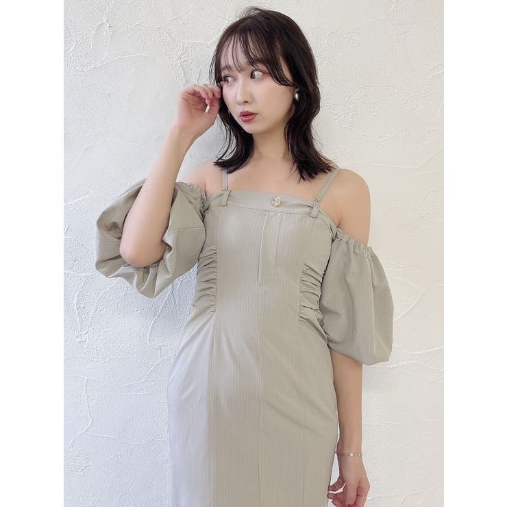 スラックスディテールバルーンワンピース | dazzlin | 詳細画像25 