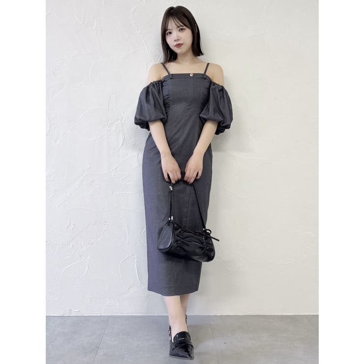 スラックスディテールバルーンワンピース | dazzlin | 詳細画像5 