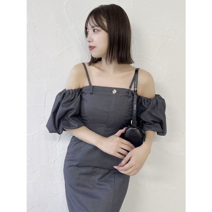 スラックスディテールバルーンワンピース | dazzlin | 詳細画像7 