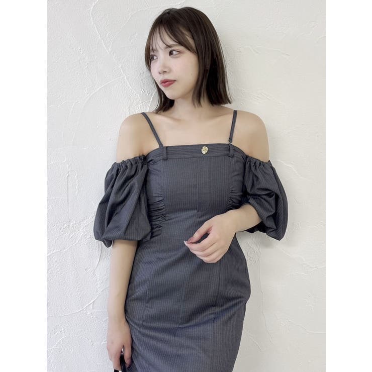 スラックスディテールバルーンワンピース | dazzlin | 詳細画像8 