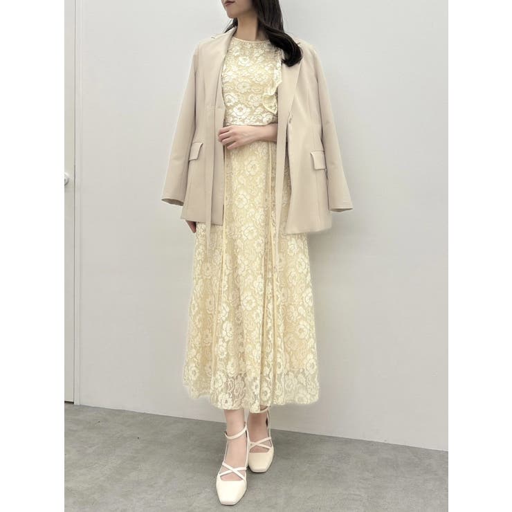 バックリボンパイピングレースドレス | dazzlin | 詳細画像30 