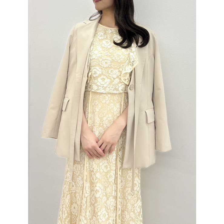 バックリボンパイピングレースドレス | dazzlin | 詳細画像32 