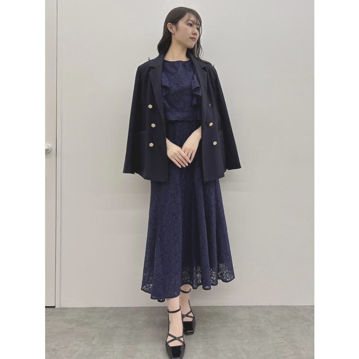 バックリボンパイピングレースドレス | dazzlin | 詳細画像40 