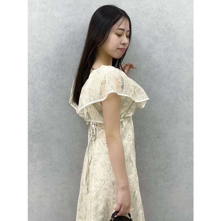 チュール刺繍マーメイドドレス[品番：MKSW0062402]｜dazzlin