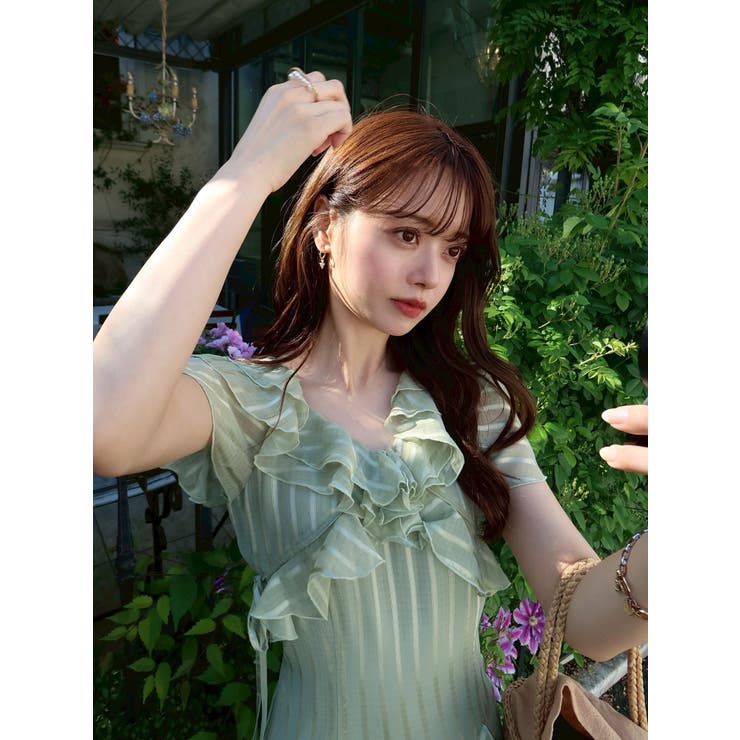 バリエフルイドワンピース[品番：MKSW0063384]｜dazzlin