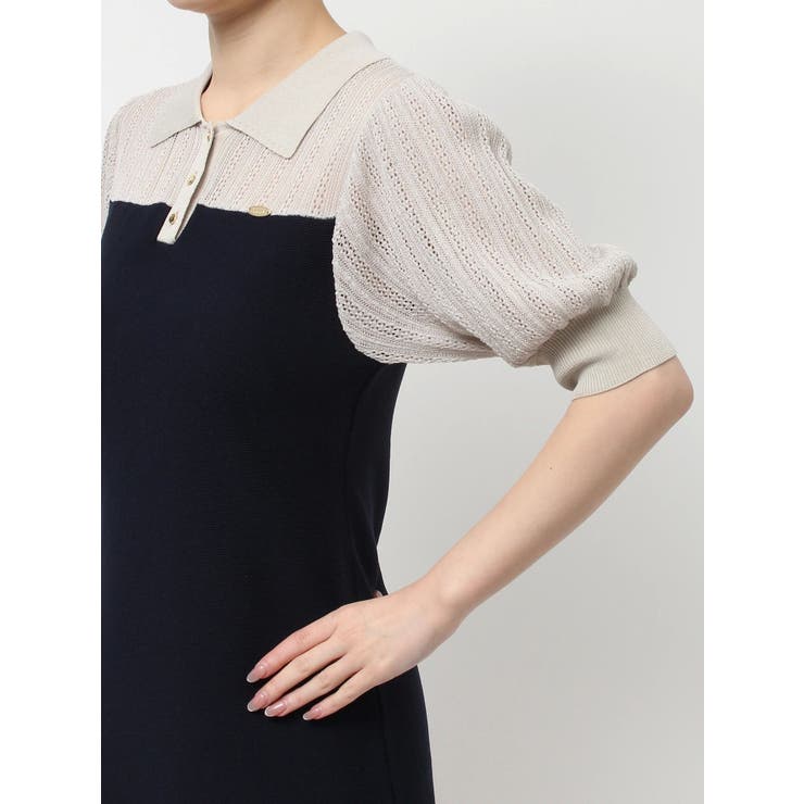 シアーポロニットワンピース dazzlin ワンピース シアーポロニットミニワンピース : ZOZOTOWN