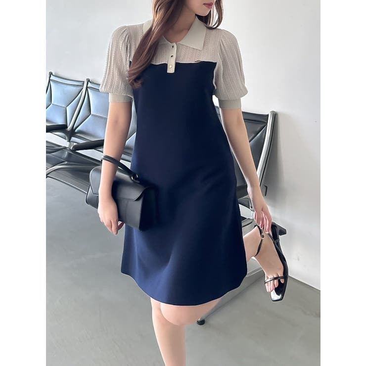 シアーポロニットミニワンピース | dazzlin | 詳細画像5 