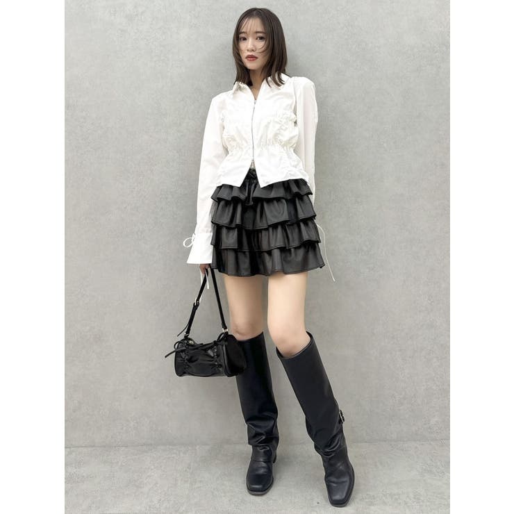 ダブルファスナーギャザーシャツ | dazzlin | 詳細画像11 