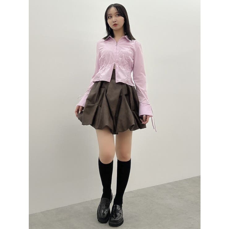 ダブルファスナーギャザーシャツ | dazzlin | 詳細画像33 