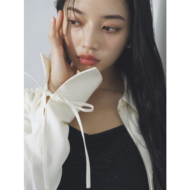 ダブルファスナーギャザーシャツ | dazzlin | 詳細画像4 