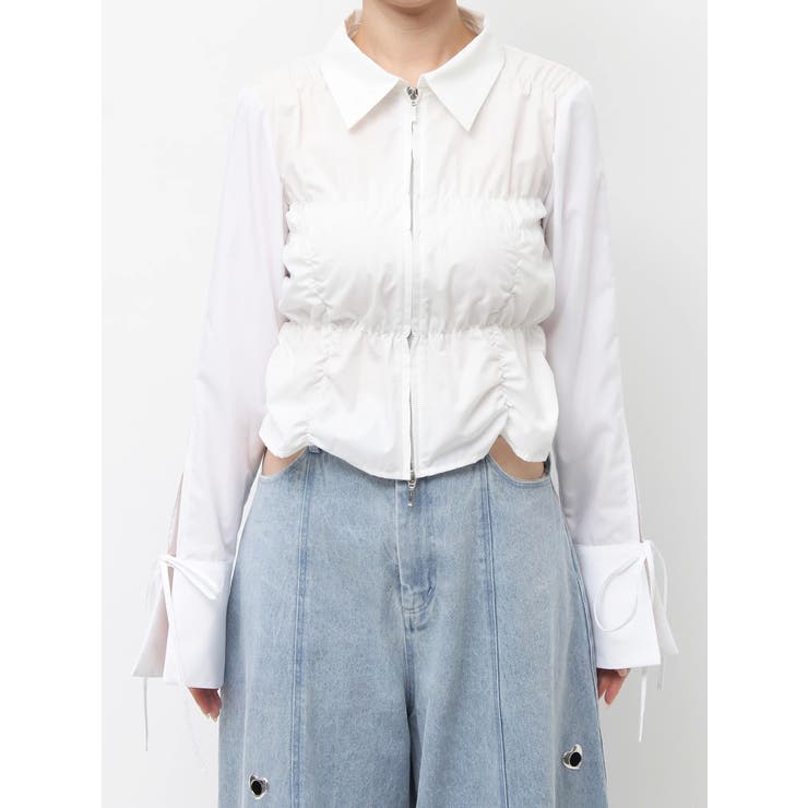 ダブルファスナーギャザーシャツ | dazzlin | 詳細画像44 