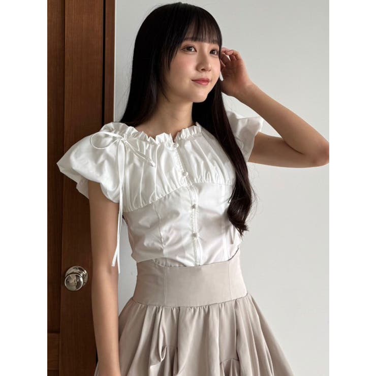 2WAYバルーンスリーブギャザーブラウス | dazzlin | 詳細画像12 