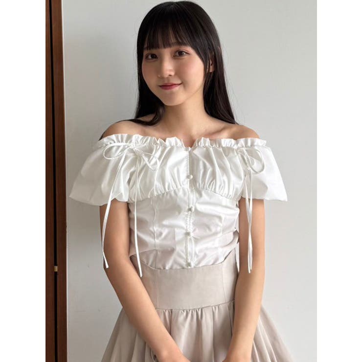 2WAYバルーンスリーブギャザーブラウス | dazzlin | 詳細画像13 