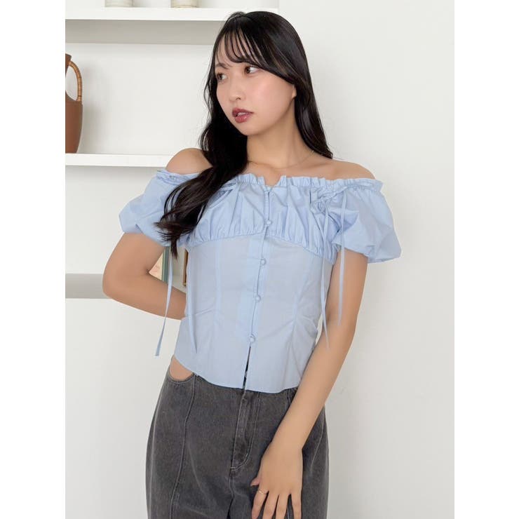 2WAYバルーンスリーブギャザーブラウス | dazzlin | 詳細画像18 