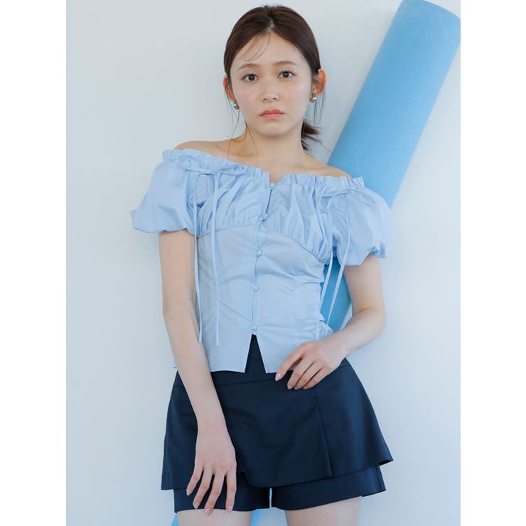 2WAYバルーンスリーブギャザーブラウス | dazzlin | 詳細画像2 