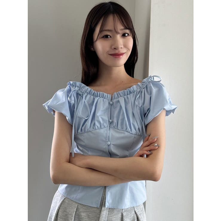 2WAYバルーンスリーブギャザーブラウス | dazzlin | 詳細画像21 