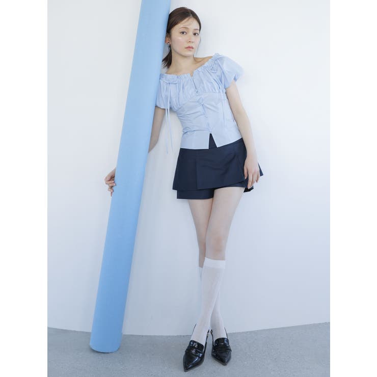 2WAYバルーンスリーブギャザーブラウス | dazzlin | 詳細画像4 