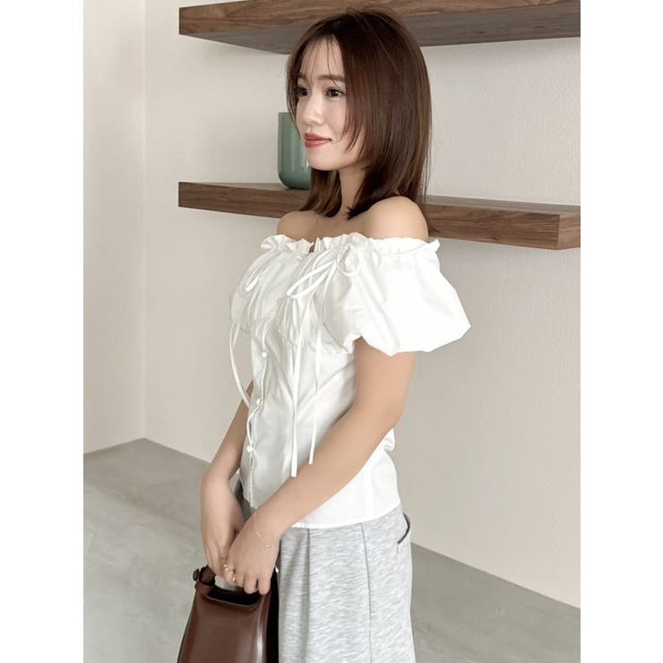 2WAYバルーンスリーブギャザーブラウス | dazzlin | 詳細画像8 