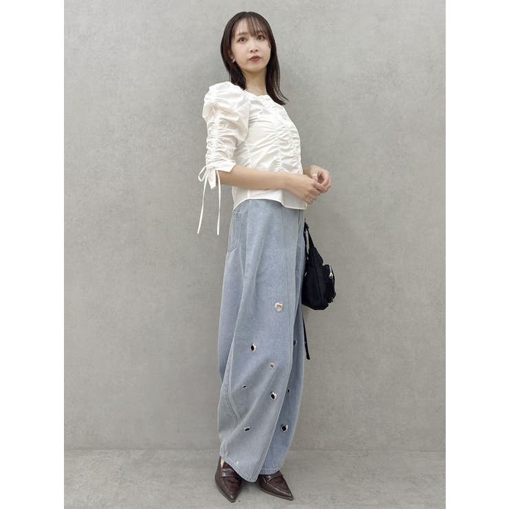 アシメギャザーブラウス | dazzlin | 詳細画像21 