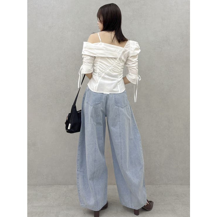 アシメギャザーブラウス | dazzlin | 詳細画像22 