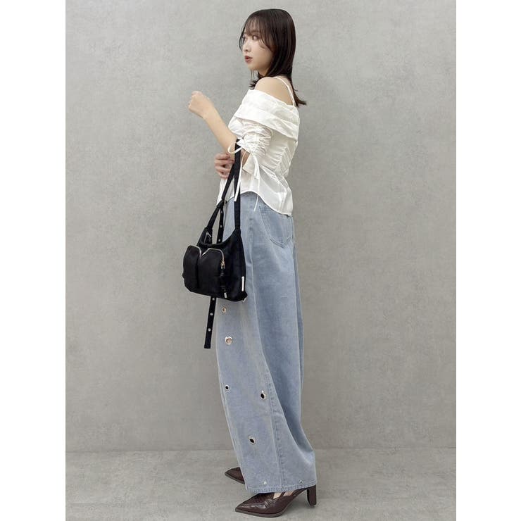 アシメギャザーブラウス | dazzlin | 詳細画像23 