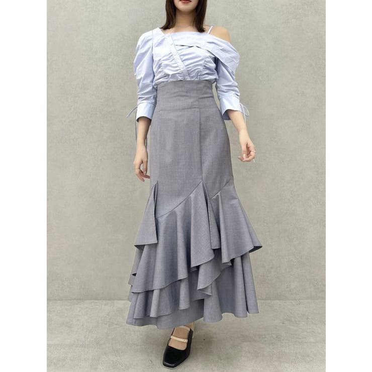 アシメギャザーブラウス | dazzlin | 詳細画像27 