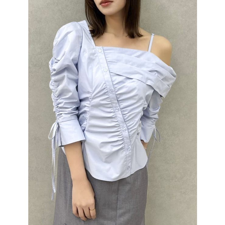 アシメギャザーブラウス | dazzlin | 詳細画像31 