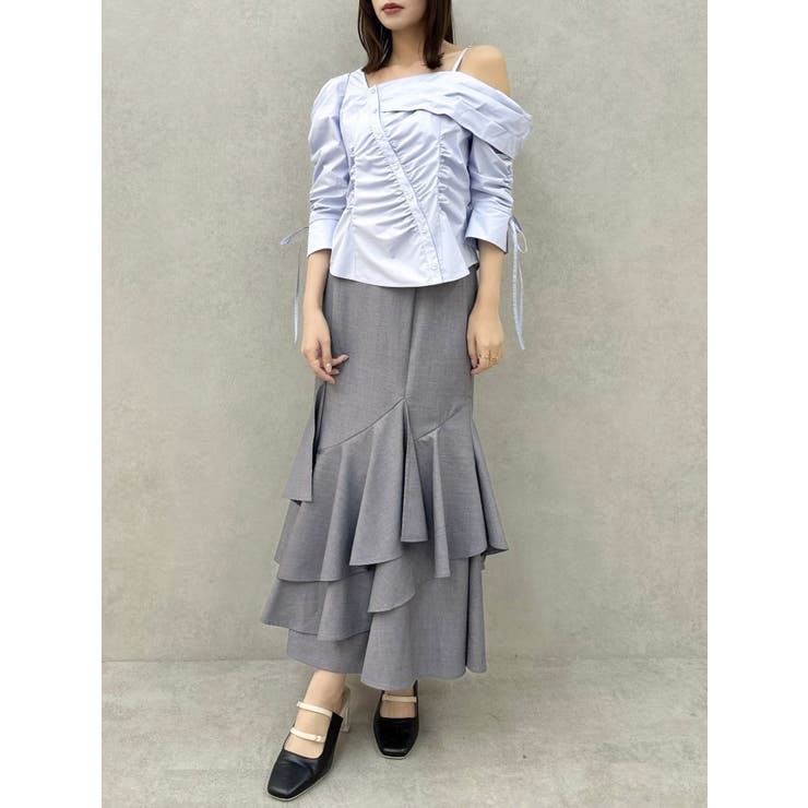 アシメギャザーブラウス | dazzlin | 詳細画像32 