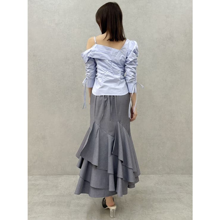 アシメギャザーブラウス | dazzlin | 詳細画像33 