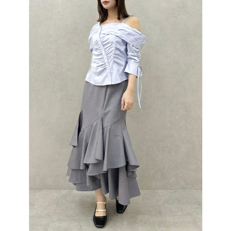 アシメギャザーブラウス | dazzlin | 詳細画像34 