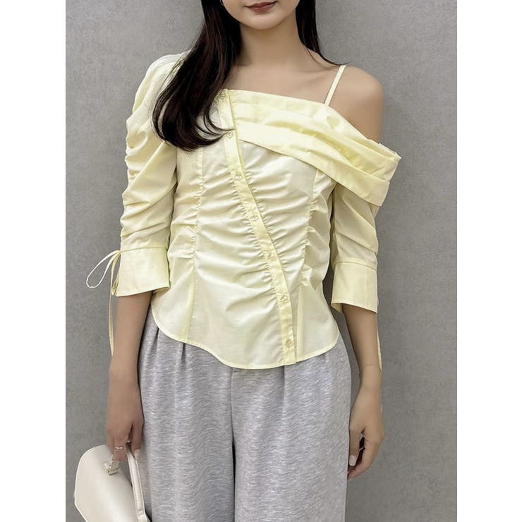 アシメギャザーブラウス | dazzlin | 詳細画像37 